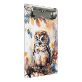 秋フクロウ水彩イラストレーション ミニクリップボード (アングル)