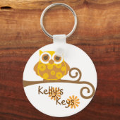 秋フクロウ キーホルダー (正面)