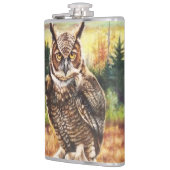 秋フクロウ フラスク (左)