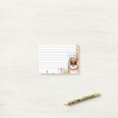 秋フクロウ ポストイット (デスク上)