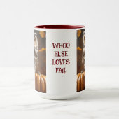 秋フクロウ マグカップ (中央)