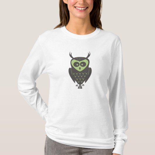 秋フクロウ Tシャツ (正面)
