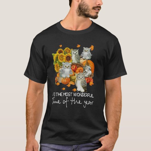 秋フクロムカボチャItu2019s最も素晴らしい時間 Tシャツ (正面)