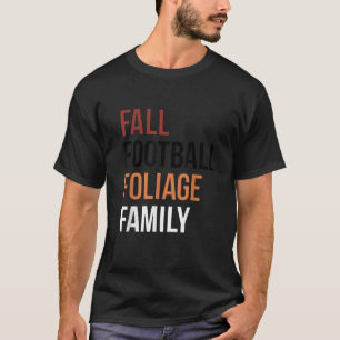 秋フットボールの葉ファミリー秋グラフィック Tシャツ