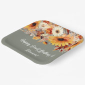 秋フラワーズオンセージパーティー ペーパープレート (傾斜あり)