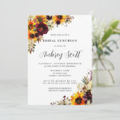 秋フラワーズサンフラワーバラブライダルシャワールンチョン 招待状 (スタンド正面)