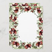 秋フラワーズテラコッタクリームバーガンディフローラ 招待状 (正面/裏面)