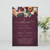 秋フラワーズバーグンディ結婚さんの式プログラム (スタンド正面)