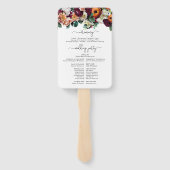 秋フラワーズバーグンディ結婚さんの式プログラム ハンドファン (裏面)