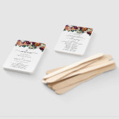 秋フラワーズバーグンディ結婚さんの式プログラム ハンドファン (組立なし)