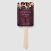 秋フラワーズバーグン結婚ディのセレモニープログラムHan ハンドファン (裏面)