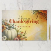 秋フラワーズパンプキンサンクスギビング紙ランチョンマット ペーパーパッド (インサイチュ)