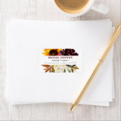 秋フラワーズブライダルシャワー差出人住所 ラベル (インサイチュ)