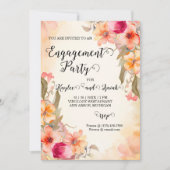 秋フラワーズ婚約パーティ招待状 招待状 (正面)