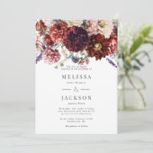 秋フラワーダリアウォーム結婚式招待状 招待状 (スタンド正面)