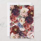 秋フラワーダリアウォーム結婚式招待状 招待状 (裏面)