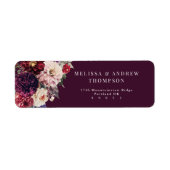 秋フラワーダリア差出人住所 ラベル (正面)