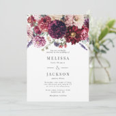 秋フラワーダリア結婚式招待状 招待状 (スタンド正面)