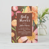 秋フラワーパワーベビーシャワー招待状 招待状 (スタンド正面)