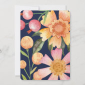 秋フラワーパワーベビーシャワー招待状 招待状 (裏面)