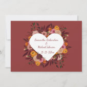 秋フラワーフォト セーブザデート (裏面)