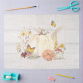 秋フラワーホワイトパンプキンキノコの切り離し 薄葉紙 (クラフト)