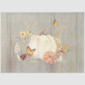 秋フラワーホワイトパンプキンキノコの木の切り離し 薄葉紙 (正面)