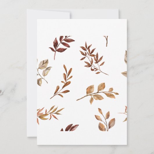 秋フラワー感謝祭招待状 招待状 (裏面)