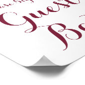 秋フラワー結婚ズゲストブックサインのポスター ポスター (角)