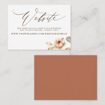 秋フラワー結婚ズWebサイトカード