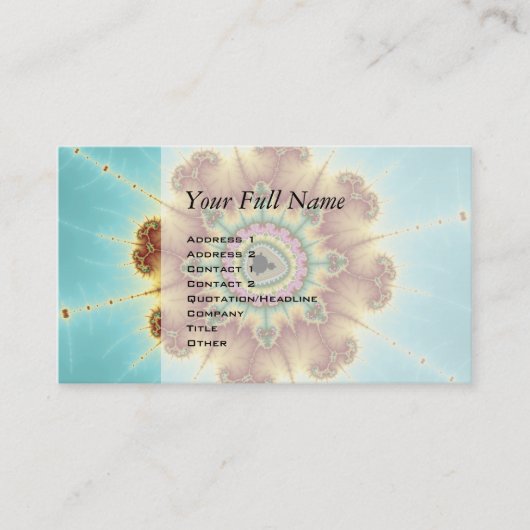 秋フラワー – フラクタルアート 名刺 (正面)