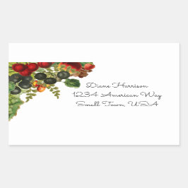 秋フルーツシール 長方形シール