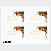 秋フルーツラベル 長方形シール (シート)