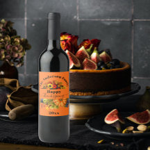 秋フルーツ花と葉ハッピー感謝祭