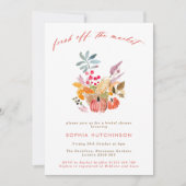 秋フレッシュオフザマーケットパンプキンスブライダルシャワー 招待状 (正面)