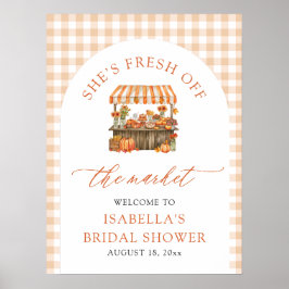 秋フレッシュオフ市場ブライダルシャワー歓迎 ポスター