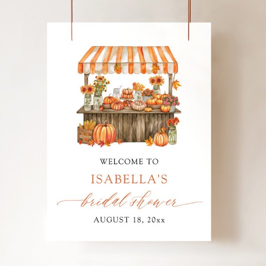 秋フレッシュオフ市場ブライダルシャワー歓迎 ポスター