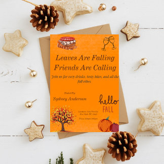 秋フレンズ&ファミリーパーティの招待状 招待状