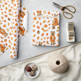 秋フレンドリー ラッピングペーパー