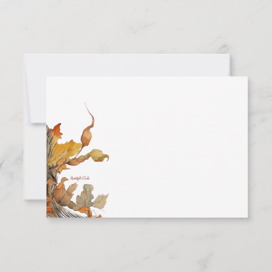 秋フレーム応答カード 出欠カード (裏面)