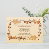 秋フレーム招待状 招待状 (スタンド正面)