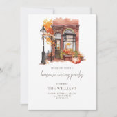 秋フロントドア引っ越し祝いパーティーパーティー 招待状 (正面)