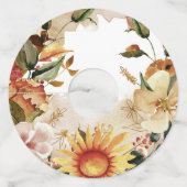 秋フローラとエリア間の名前書付き ワイングラスタグ (正面)