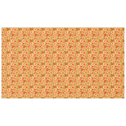 秋フローラとカボチャ – ハーベストホームデコール テーブルクロス (正面(横))