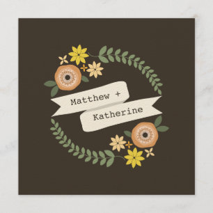 秋フローラの結婚リースが花嫁の両親から 招待状