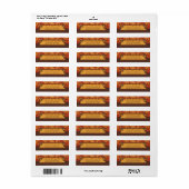 秋フローラの茎が暖かい秋の色 ラベル (フルシート)