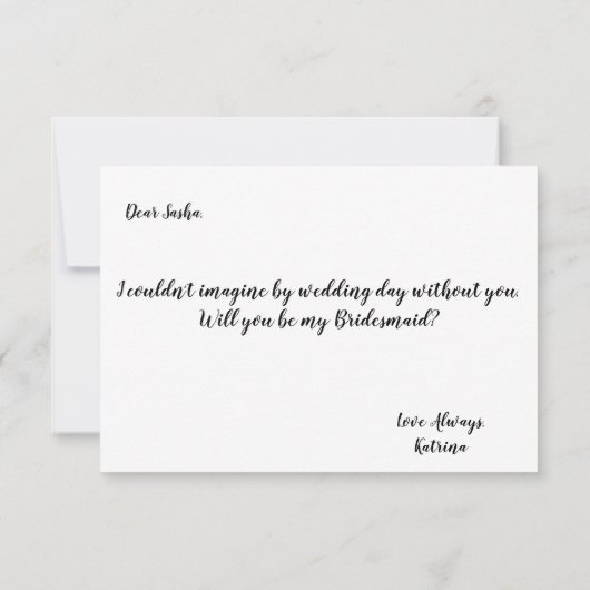 秋フローラは私の花嫁の提案になる 招待状 (裏面)