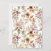 秋フローラひまわり妖精デイジーガールベビーシャワー 招待状 (裏面)