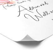 秋フローラほこりっぽいバラアドバイスとウェルウィッシュ ポスター (角)