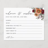 秋フローラアドバイスとウィッシュブライダルシャワーカード (正面)